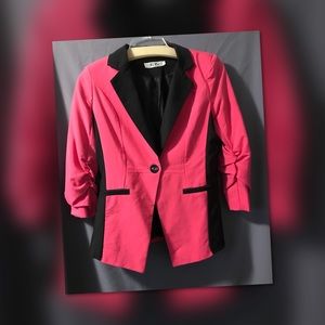 Black and pink blazer